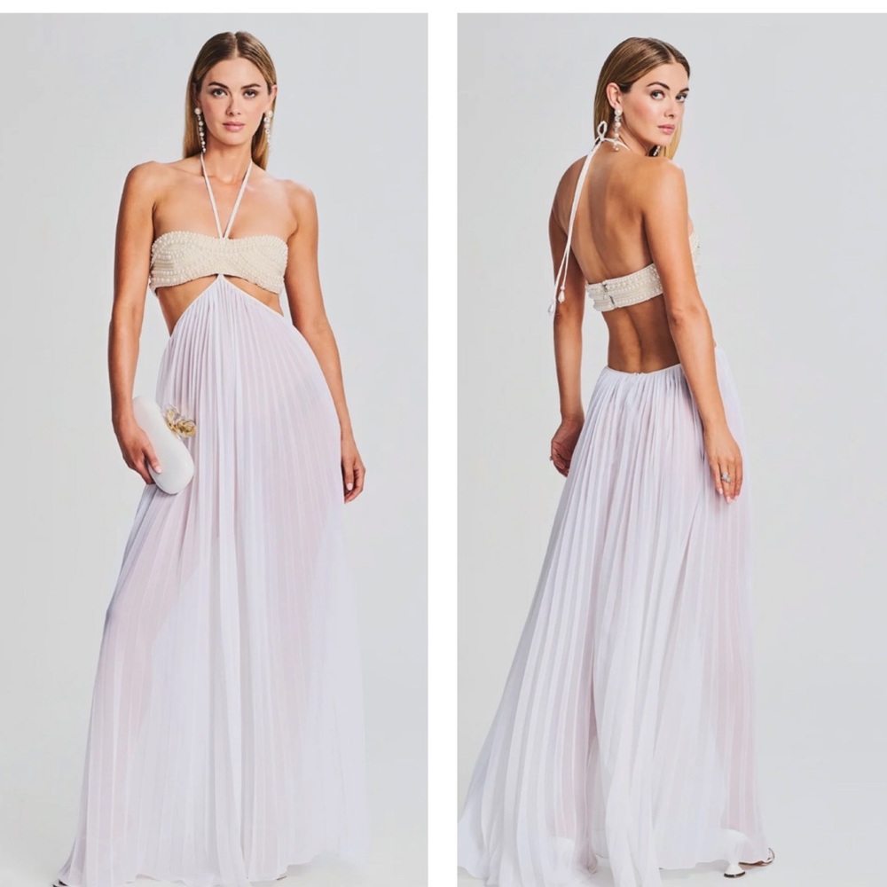 RETROFETE $995 Ximena Dress in White maxi white